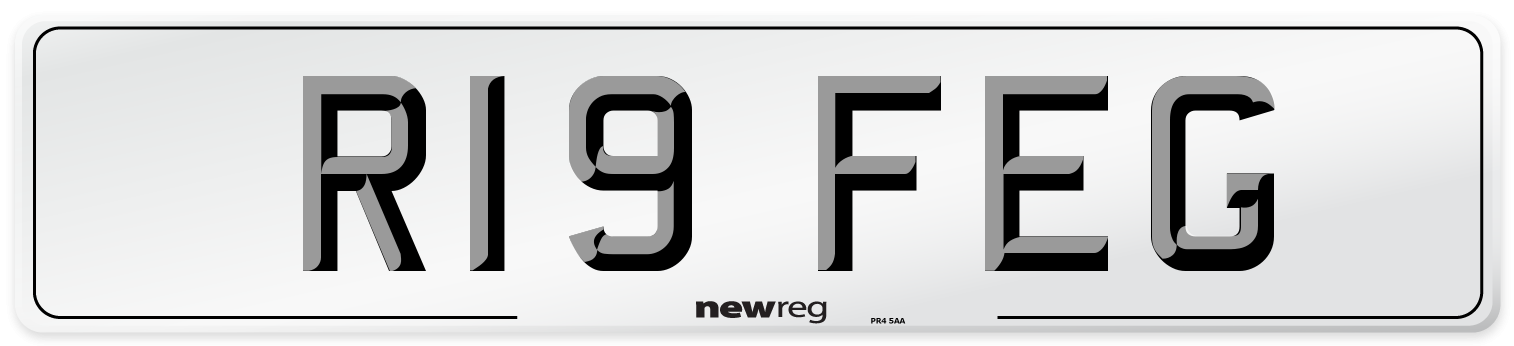 R19 FEG Number Plate from New Reg